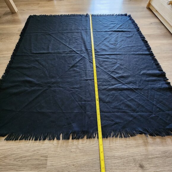 Amigaro Square Scarf Wrap Shawl Sarong One Size Viintage Black 43"×39" - Picture 7 of 11